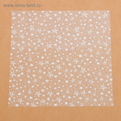 Ацетатный лист «Белые звезды», 30,5 × 30,5 см